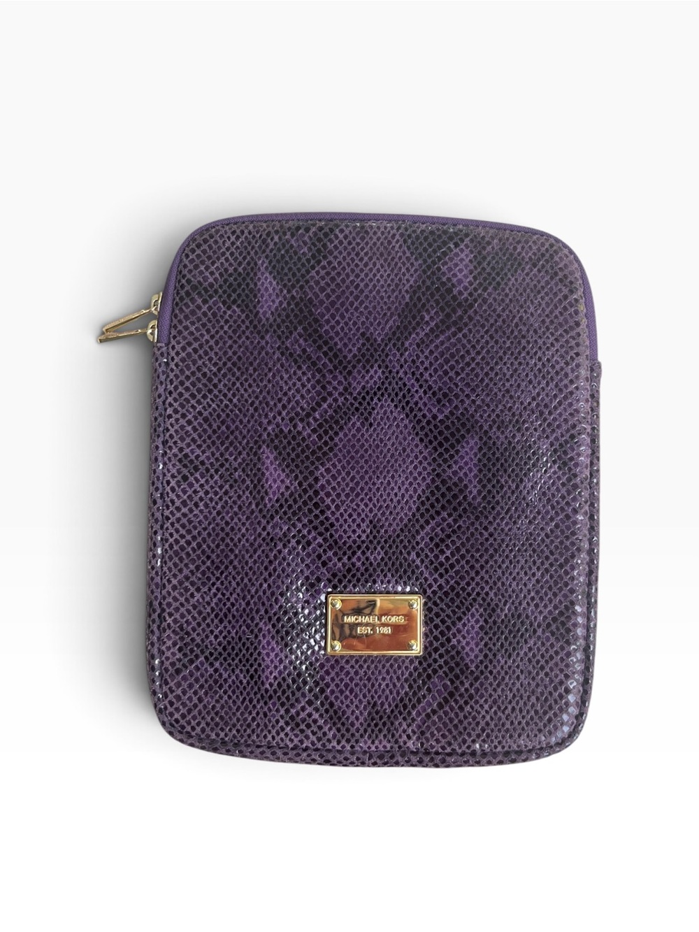 Michael Kors Purple Faux Snakeskin Tablet Sleeve